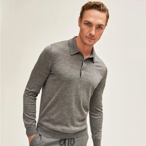 HAROLD Harry Rosen - BNWT Virgin Wool & Silk Blend Polo - Size EU 50/Small